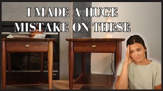 Restoring MCM Side Tables // I almost ruined these!