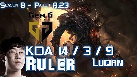 GEN Ruler LUCIAN vs ASHE ADC - Patch 8.23 KR Ranked