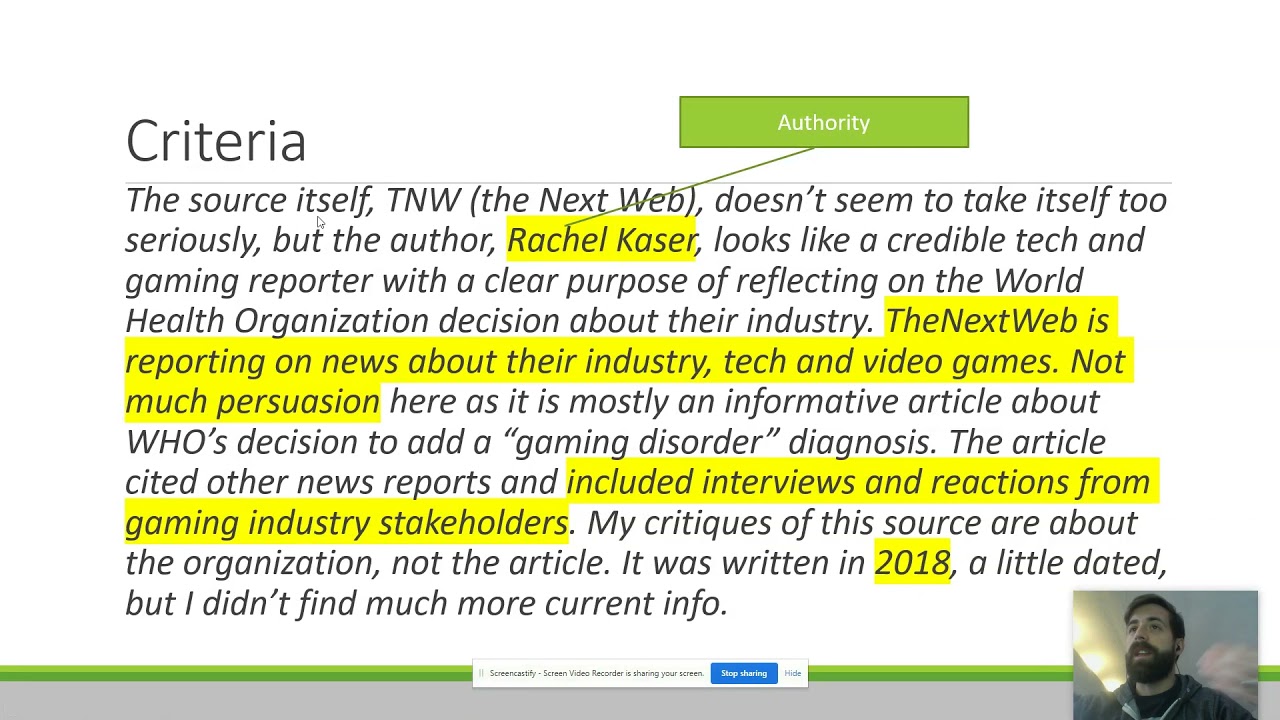 Writing Statements of Credibility