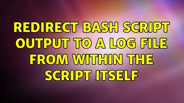 redirect bash script output to a log file from within the script itself