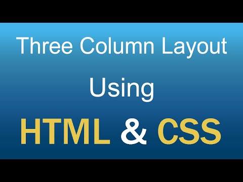 Create Three Column