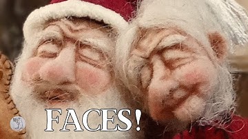 Make their Faces//Needle Felted Doll Faces Part  2