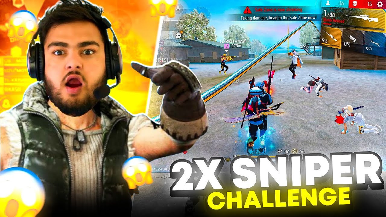 My Sniper Journey Begins❗️Only Sniper Challenge 🥶 Garena Free Fire 🔥