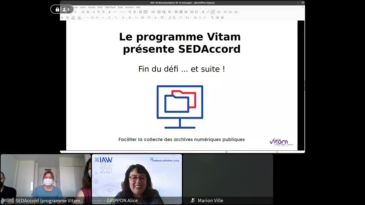 Présentation du défi SEDAccord par le Programme Vitam