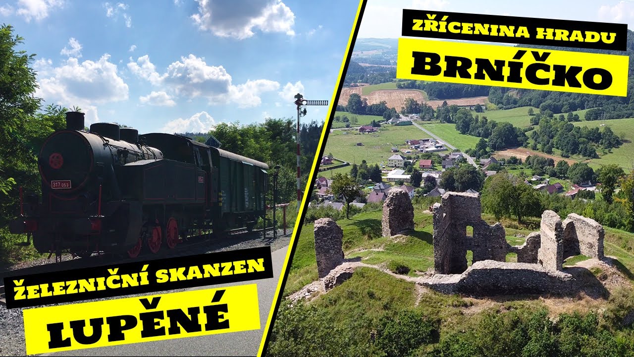 Výlety po Česku - cyklovýlet - zřícenina BRNÍČKO, železniční skanzen🚂 Lupěné
