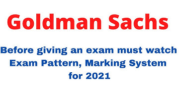 Goldman Sachs Exam Pattern 2021 |  Marking System of Goldman Sachs|  Goldman Sach Syllabus 2021