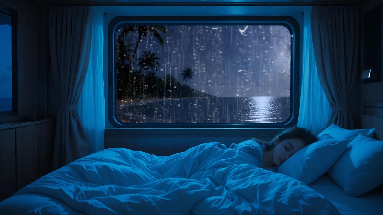 Rain Sounds for Sleeping on a Cozy Night – Relaxing Ocean Cabin ...