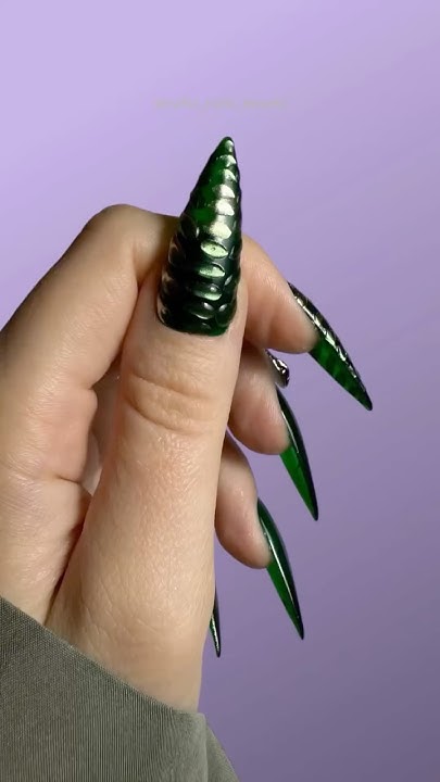 Змеиный дизайн ногтей МК | Snake pattern nails tutorial #nailart # ...