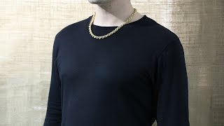 i9_20 - 9ct Gold Italian Rope Chain   8mm 20 "