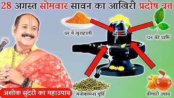 28 अगस्त सावन का अंतिम सोमवार प्रदोष व्रत का चमत्कारी उपाय 100% धन की प्राप्ति प्रदीप जी मिश्रा उपाय