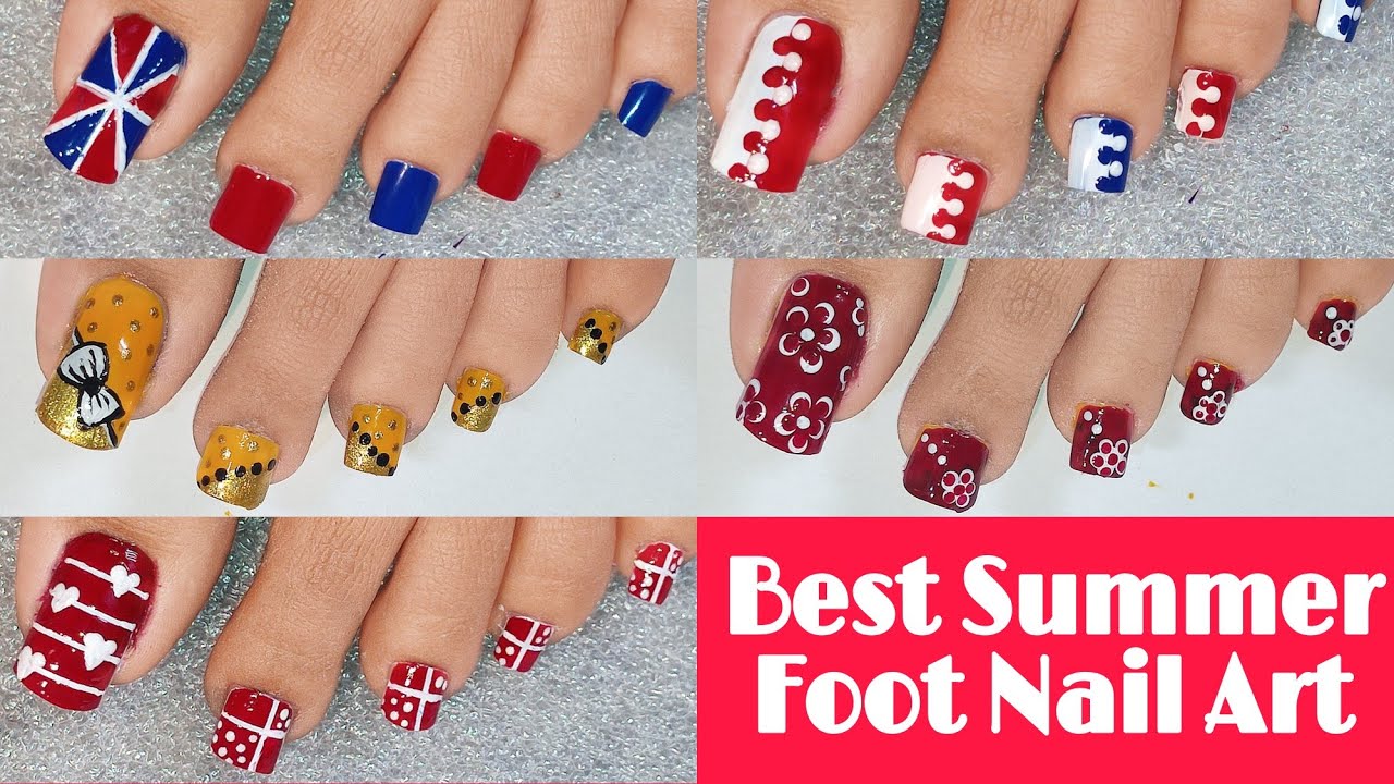 24 Pcs/Set Fresh Style Toe Fake Nails 3D Foot Full Toes Nail Art Tips False  Nails for Lady Girls Toenails Press on Nail