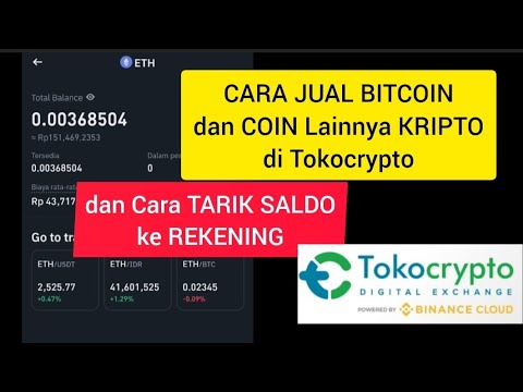 Cara Jual Coin KRIPTO & Cara TARIK KE REKENING di Aplikasi TOKOCRYPTO