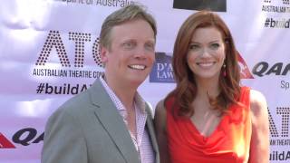 Simon Lythgoe And Alecia Davis Arriving To The Australian Theatre Company Summer Pool Party