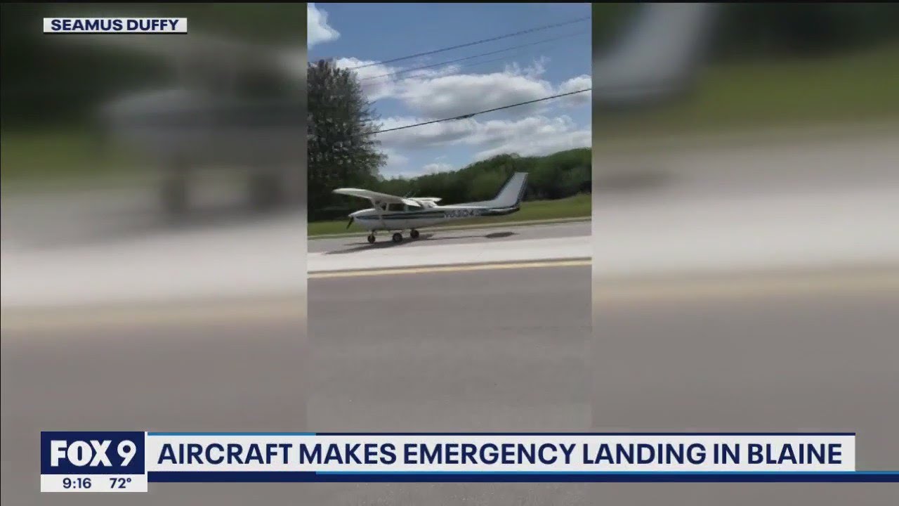 Pilot performs emergency landing on Blaine road