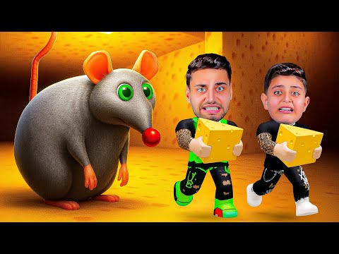 تحدي الهروب من الفأر العملاق  سرقنا الجبنة  ( ROBLOX )