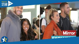Love Island winners Kai and Sanam look smitten as they finally return home with co-stars