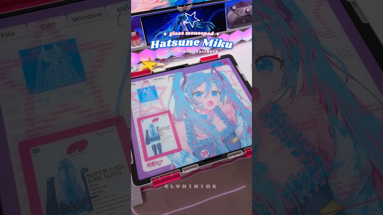 ᯓ✦ new MIKU GLASSPAD frm ‪@WALLHACKHQ‬ (°□°) ა🎤💙⭐️GFTED