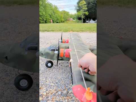 rubberband modded rc plane has its last flight R.I.P.