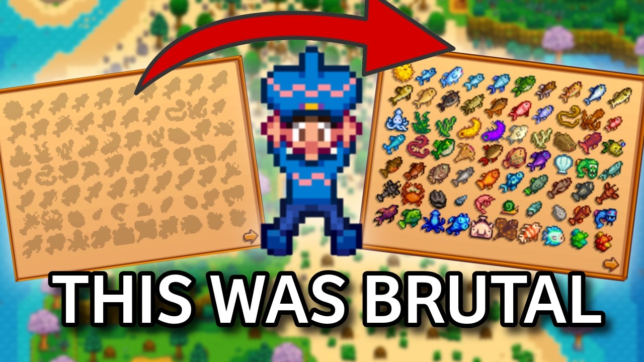 Completing The Entire Stardew Valley Fishing Collection In Order