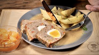 How to prepare an amazing meatloaf with an egg inside?