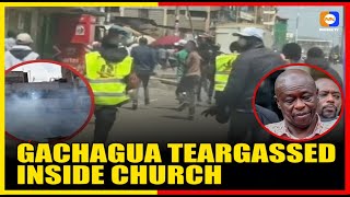 Breaking Gunshots As Chaos Erupt In Kariobangi North During Church Service Attended By Gachagua