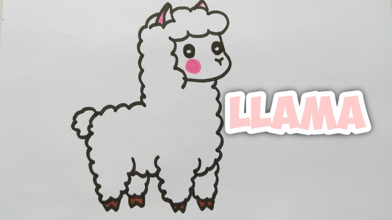 how to draw a cute Llama || very easy