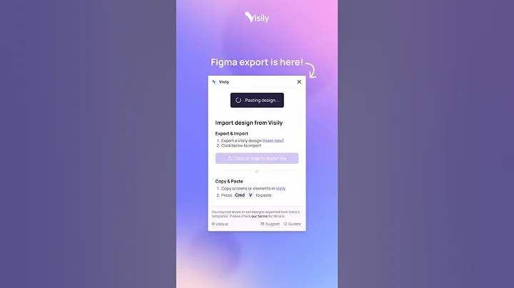 Easily transfer Visily designs to Figma