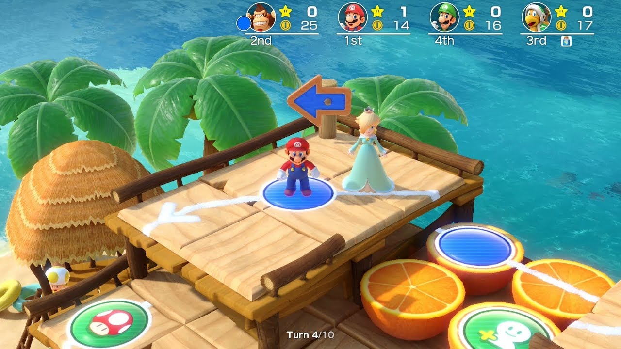 Super Mario Party #17 Megafruit Paradise Mario vs Luigi vs Donkey Kong vs Hammer Bro