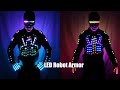 Full color led luminous armor light up jacket glowing costumes suit