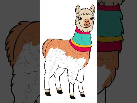 Llama Coloring Page