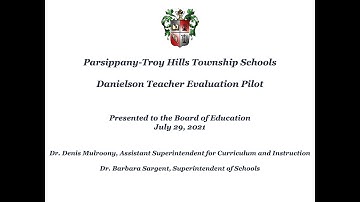 Danielson Teacher Evaluation Pilot