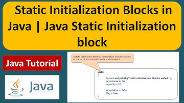 Static Initialization Blocks in Java | Java Static Initialization block | Java Tutorial