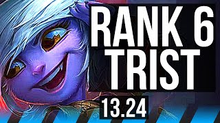 TRISTANA vs LEBLANC (MID) | Rank 6 Trist, 6 solo kills, Rank 16 | KR Challenger | 13.24