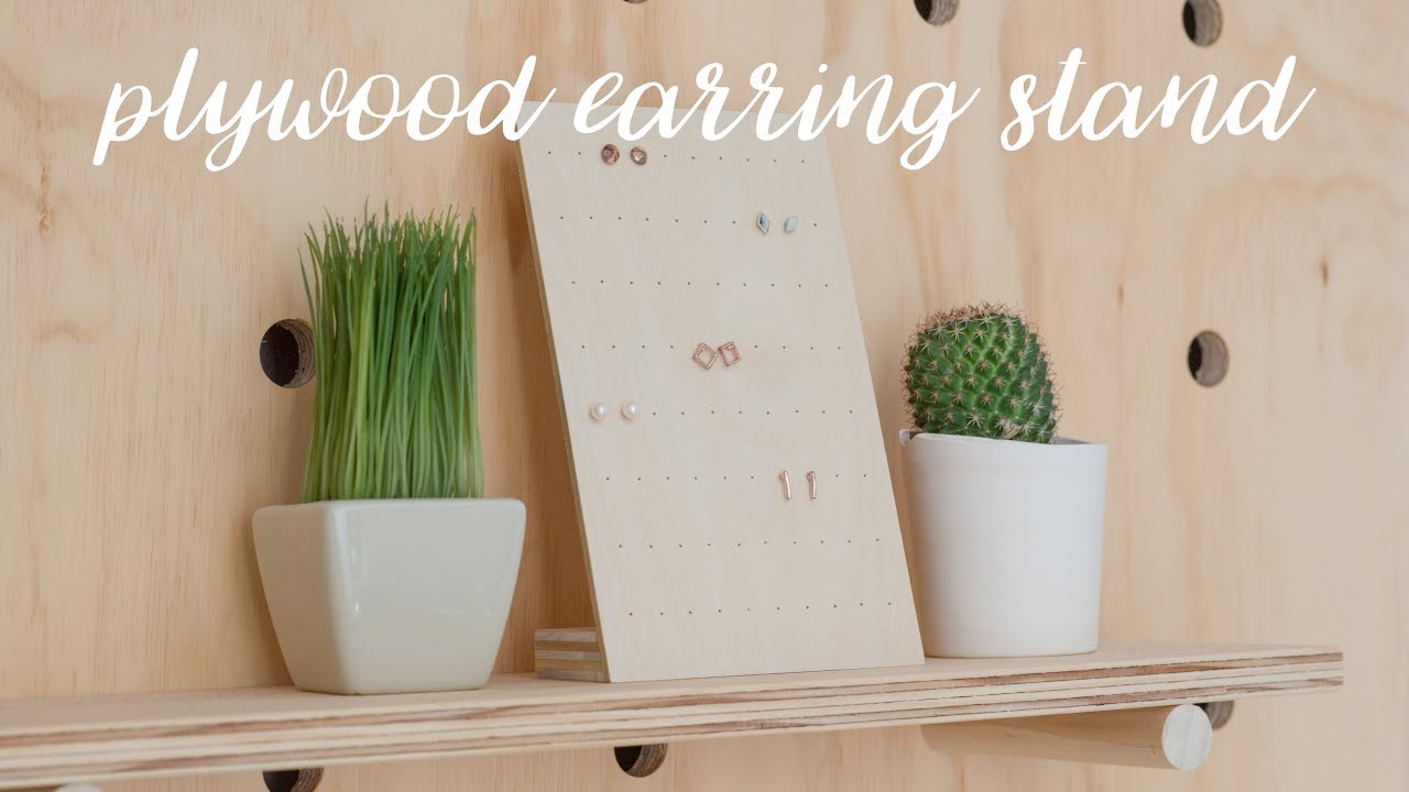 Plywood Earring Stand YouTube