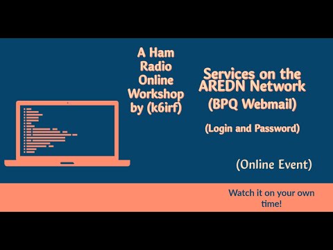 AREDN Network BPQ Webmail service. (1) (Login and Password) *Winlink Mail needs a Winlink Account.