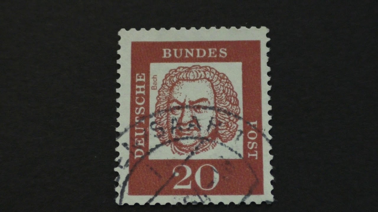 Postage stamp. Deutsche Bundes Post. Bach. Price 20
