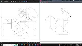 RABBIT-SHAPED STUDYCADCAM 2D CAD EXERCISES 772
