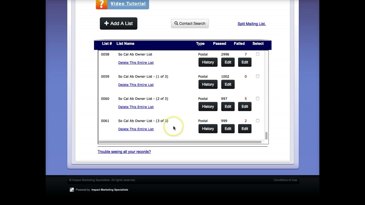 GoBig Printing |  Split Your List Button