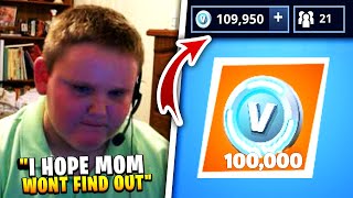 BUYING 100,000 V-BUCKS with my MOM&#39;s CREDIT CARD (Fortnite Chapter 2)