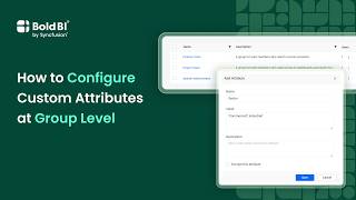 How to Configure Custom Attributes at the Group Level