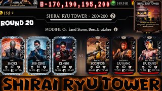 Shirai Ryu Tower Boss Battle 200 & 170, 190 Fight + Rewards Mortal Kombat Mobile - MK1 Characters screenshot 2