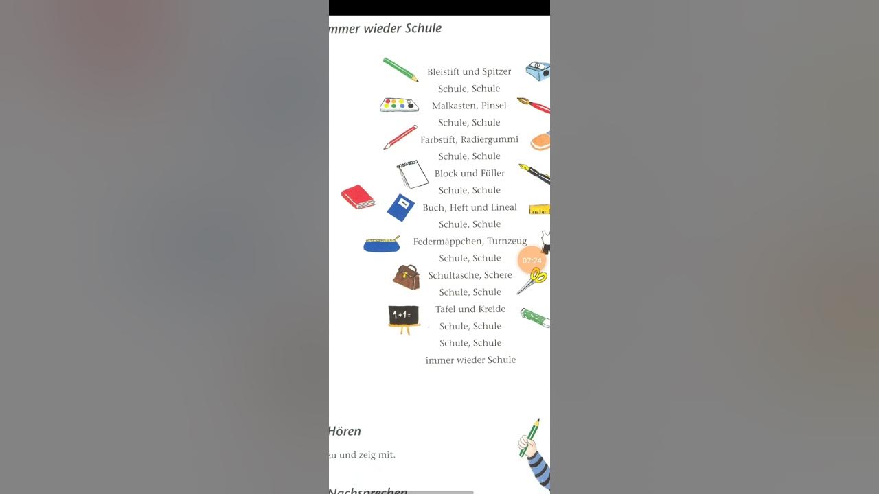 die Farben und die schulsachen 4 klasse März 2025 YouTube