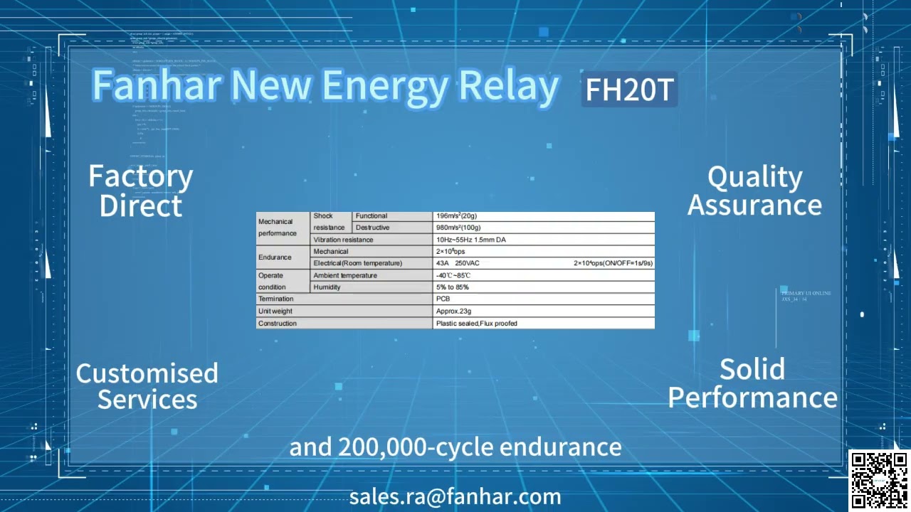 FH20T High-Current Relay｜Designed for New Energy Applications