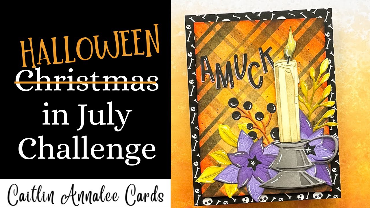 No More Christmas in July!!!  Can I Make a Halloween Card with Christmas Supplies? Yes, yes I can!