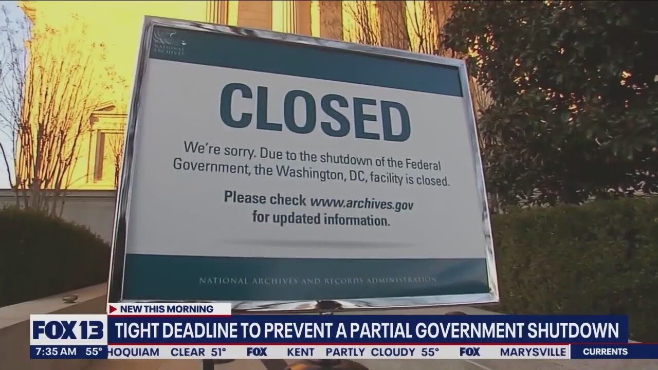 Tight deadline to prevent a partial government shutdown - YouTube