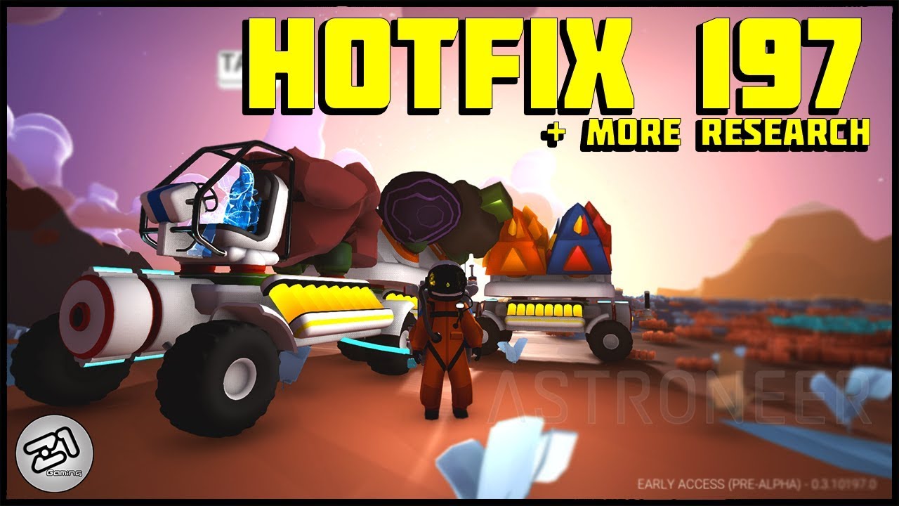 Hotfix 197 !! Research TRAIN !! S7E4 Lets Play Astroneer Update Gameplay Z1 Gaming