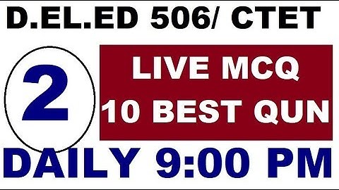 #2 MCQ Course 506 NIOS D.EL.ED / CTET- Understanding children in inclusive context | Online Partner