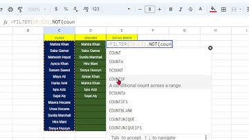 How to use Filter formula for attendance track