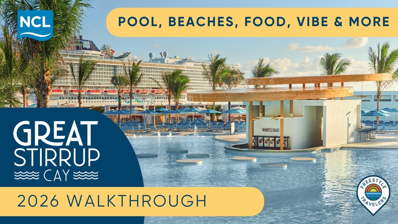 ⁣Great Stirrup Cay 2026 Tour: Pool, Food, Vibe Shore Club & Silver Cove Full Island Walkthrough