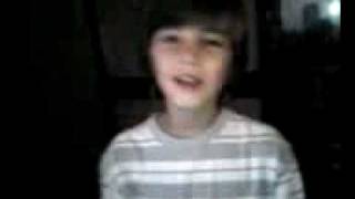 Justin Bieber's Little Brother Singing!